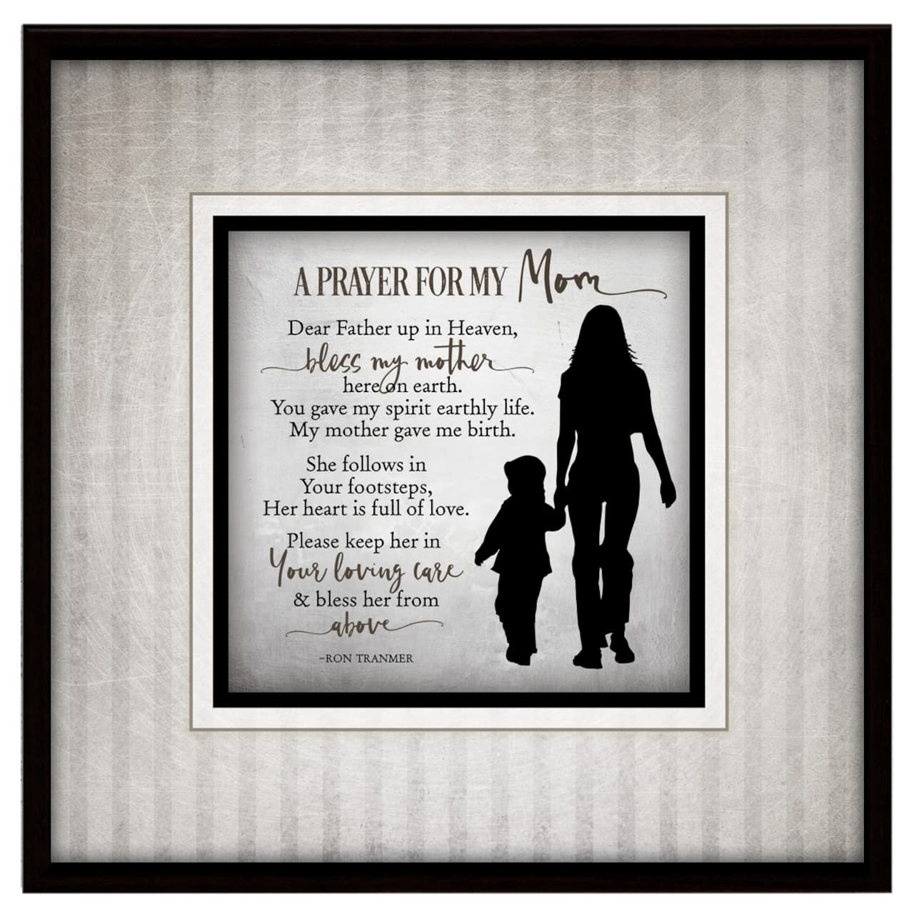 A Prayer For My Mom Wood Plaque In Black Frame